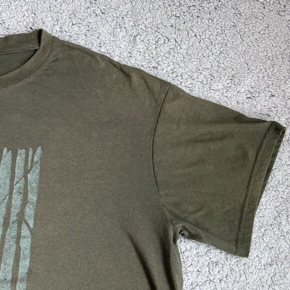 Real Tree Mens Tee Shirt Large Green Flag Antler Logo Outdoors Hunting Chore - Picture 6 of 14